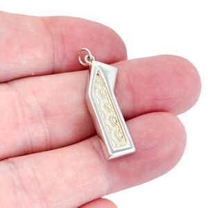 Estate Sterling Silver 925 Textured California State Pendant